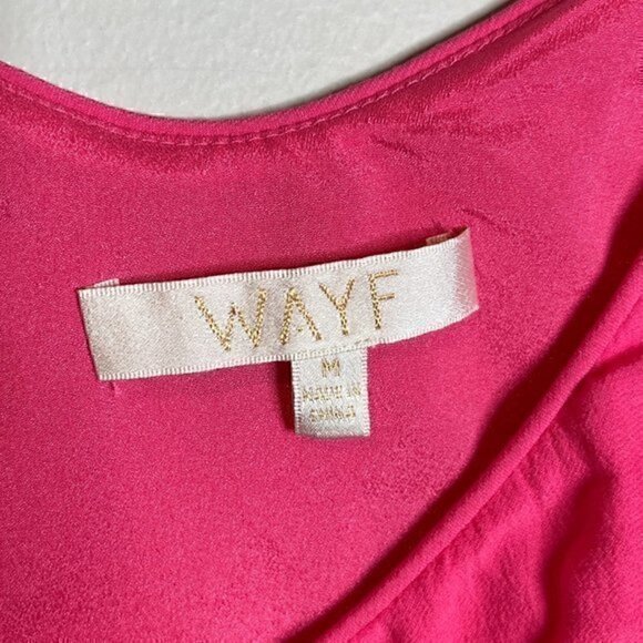 WAYF pink cropped strappy tank top - Picture 2 of 4